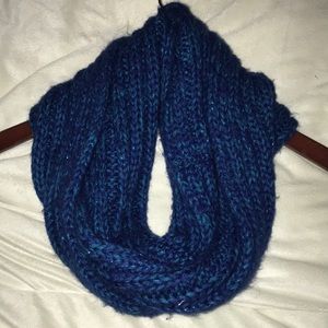 Blue infinity scarf
